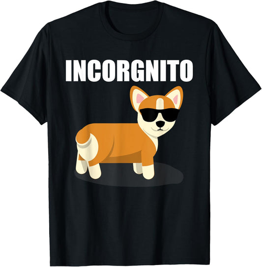 Vintage Incorgnito T Shirt | Funny Corgi Lover Shirt Gift T-Shirt