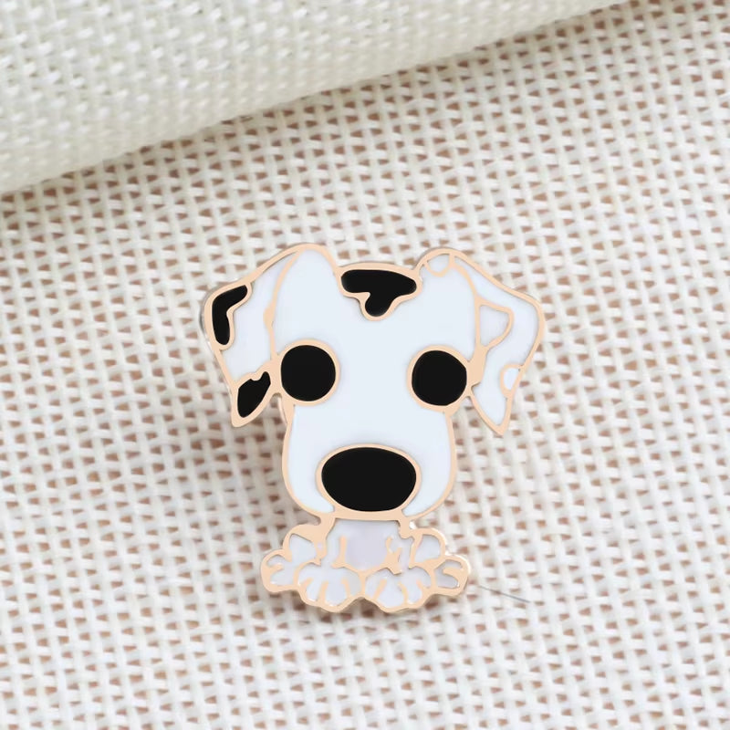 Fashion Cartoon Animals Brooch Metal Enamel Pins Badge 10 Style Cute Dogs Shirt Sweater Denim Lapel Women Brooches